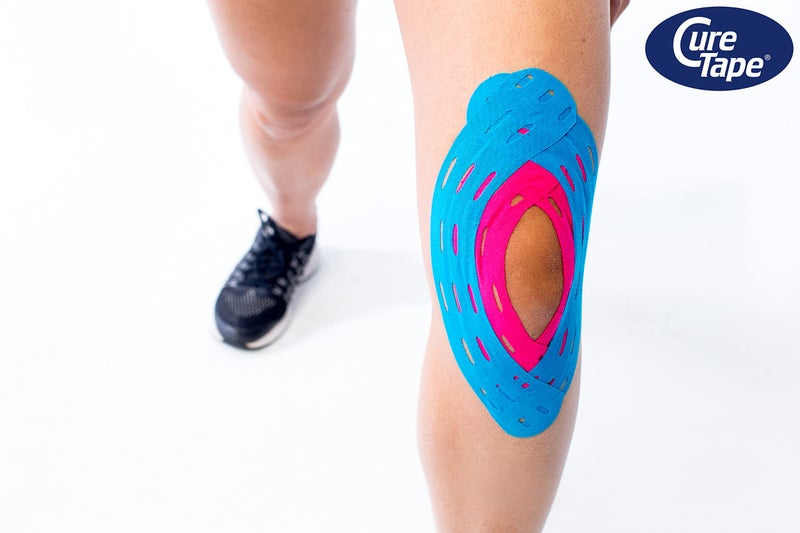 CureTape Sports | Kinesiology Tape for Muscle & Joint Pain | Elastic Therapeutic Tape | Waterproof Athletic Tape | Medical K Tape | 30% Stronger Adhesion | Blue | 2inx16ft | (Pack of 1) - Image 5